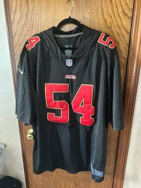 Nike NFL San Francisco 49ers #54 Black & Red Jersey